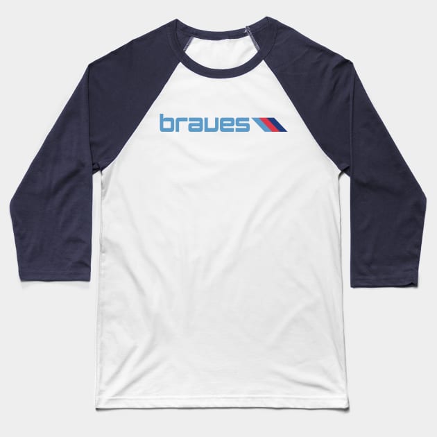 Bandwagon Braves Blue Baseball T-Shirt by LePossum